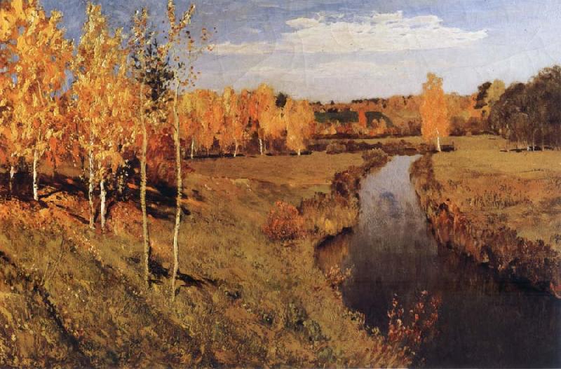 Levitan, Isaak Golden Autumn Sweden oil painting art